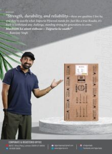 Tajpuria Plywood Welcomes Ranvijay Singh as Brand Ambassador